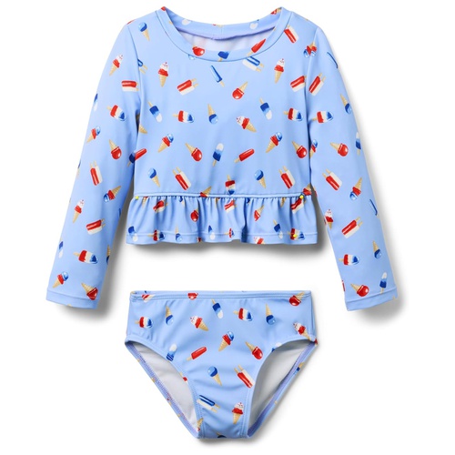 쟈니앤잭 Janie and Jack Girls Popsicle Rashguard Swimsuit (Toddler/Little Kid/Big Kid)