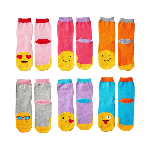  Jefferies Socks Emoji Crew 6-Pack (Toddler/Little Kid/Big Kid)