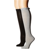 Jefferies Socks Ruffle Knee High Socks 2-Pair Pack (Toddler/Little Kid/Big Kid/Adult)