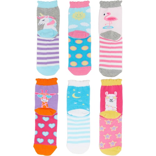  Jefferies Socks Unicorn/Llama/Giraffe/Flamingo Socks 6-Pack (Infant/Toddler/Little Kid/Big Kid)