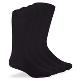 Jefferies Socks Mens Womens Unisex Microfiber Nylon Rib Mid Calf Dress Socks 4 Pack