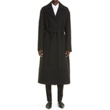 Jil Sander Flare Sleeve Wool Felt Belted Coat_BLACK