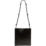 Jil Sander Medium Tangle Leather Shoulder Bag_BLACK