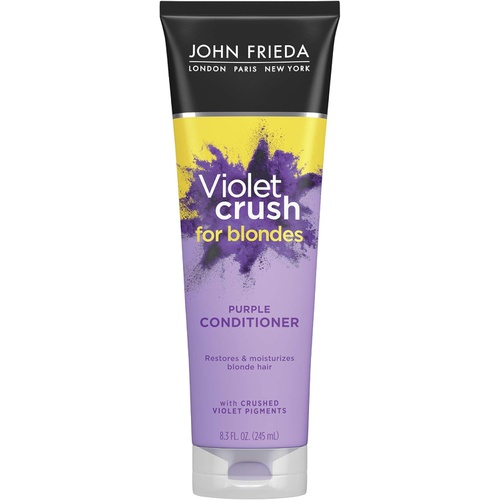  John Frieda Violet Crush Purple Shampoo, Shampoo for Brassy Blonde Hair, with Violet Pigments, 8.3 Ounce