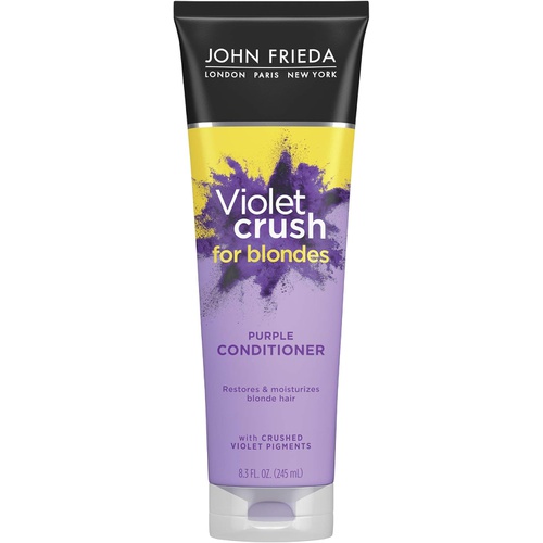  John Frieda Violet Crush Purple Conditioner, Conditioner for Brassy Blonde Hair, with Violet Pigments, 8.3 Ounce