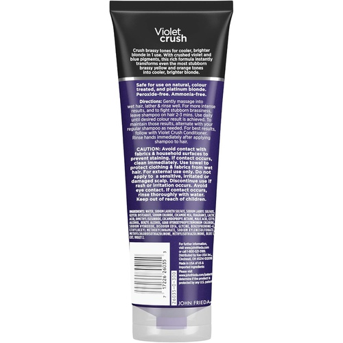  John Frieda Violet Crush Purple Conditioner, Conditioner for Brassy Blonde Hair, with Violet Pigments, 8.3 Ounce