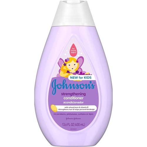  Johnsons Strengthening Tear-Free Kids Conditioner with Vitamin E Strengthens & Helps Prevent Breakage, Paraben-, Sulfate- & Dye-Free, Hypoallergenic & Gentle on Toddler Hair, 13.6