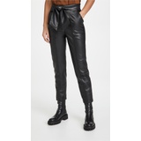 Jonathan Simkhai Tessa Vegan Leather Tie Waist Pants