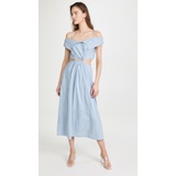 Jonathan Simkhai Ansley Cotton Poplin Midi Dress