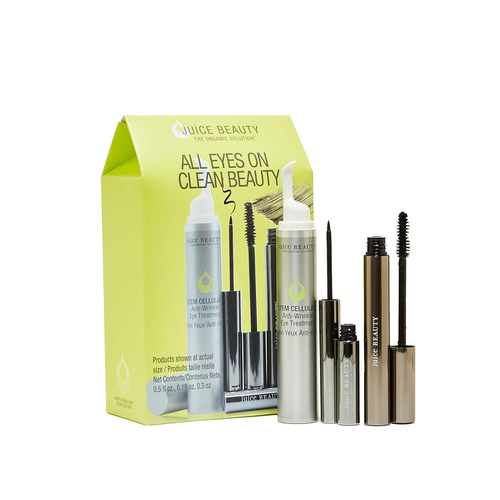  Juice Beauty All Eyes on Clean Beauty Kit - Includes Anti-Wrinkle Eye Treatment, Liquid Eyeliner, and Mascara