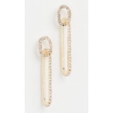 Jules Smith Oval Link Crystal Earrings
