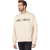 Just Cavalli Soho Crew Neck Sweatshirt with Palm Spring Logo Print