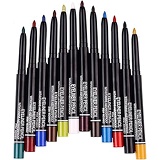 KAIQIKAIXI 12 Kinds Of Color Eyeliner Pen, Eyebrow Pen,Eye Shadow Pencil , Lip Line Pen, Eyelid Pad, Pencil Makeup Set Tool (12PCS) (Multicolor)