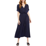 Karen Kane Cuffed Sleeve Midi Dress_NAVY