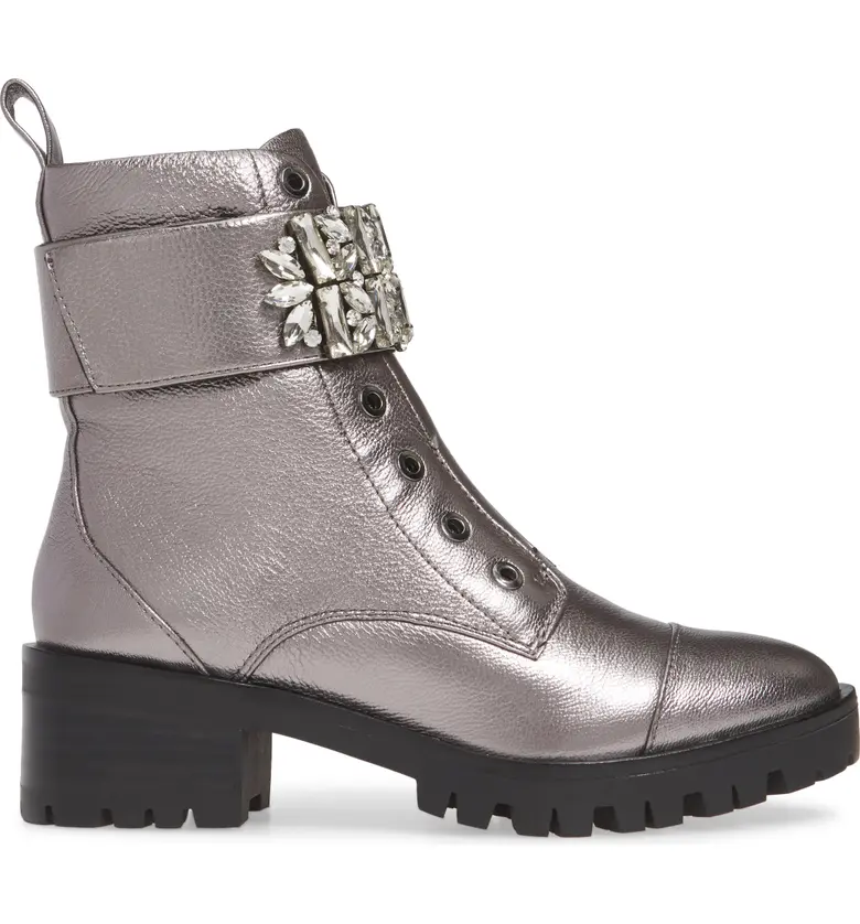  Karl Lagerfeld Paris Pippa Crystal Embellished Platform Boot_SILVER LEATHER