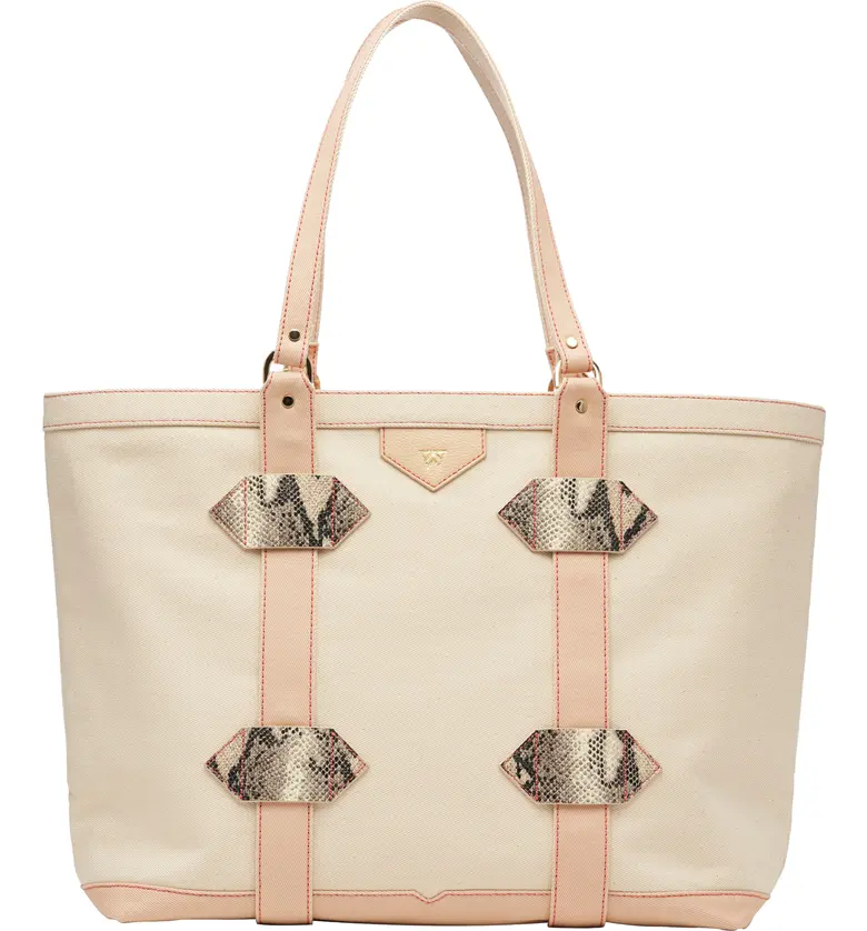 Kelly Wynne Water Resistant Out of Town Tote_NUDE