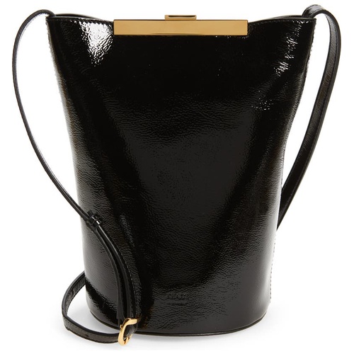  Khaite Etta Patent Leather Shoulder Bag_BLACK
