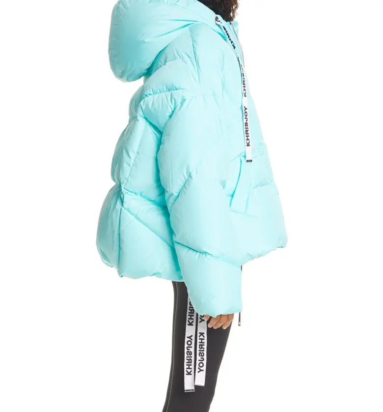  KHRISJOY Khris Iconic Hooded Down Puffer Jacket_AQUA