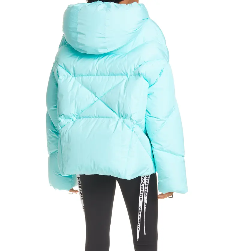  KHRISJOY Khris Iconic Hooded Down Puffer Jacket_AQUA