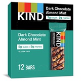 KIND KIND Bars, Dark Chocolate Mint, Gluten Free, Low Sugar, 1.4oz, 12 Count