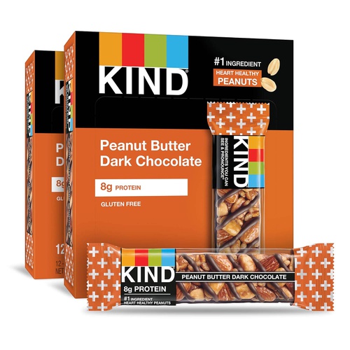  KIND KIND KIND Bars, Peanut Butter Dark Chocolate, 8g Protein, Gluten Free, 1.4 Ounce Bars, 24 Count