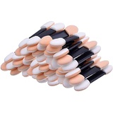 KINGMAS 100 Pack Disposable Double Ended Sponge EyeShadow Brushes Oval Applicator Makeup Tools