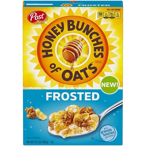  KMWA Honey Bunches of Oats Honey Bunches of Oats Frosted Breakfast Cereal, 13.5 Ounce Box