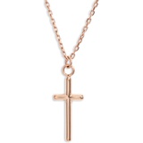 Knotty Cross Pendant Necklace_ROSE GOLD
