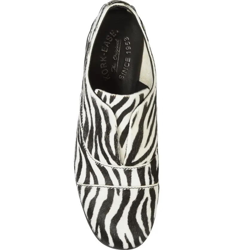  Kork-Ease Nottingham Flat_BLACK/ WHITE ZEBRA PRINT