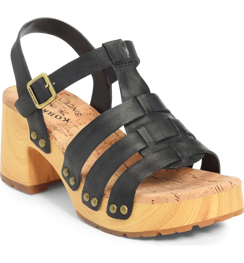  Kork-Ease Talia Strappy Sandal_BLACK LEATHER