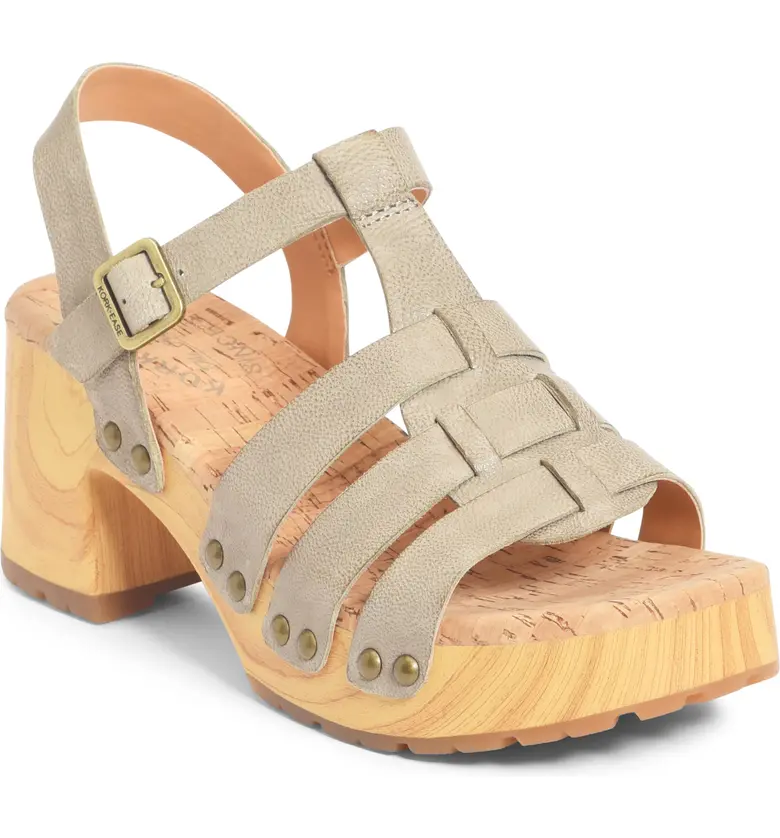 Kork-Ease Talia Strappy Sandal_GREEN LEATHER