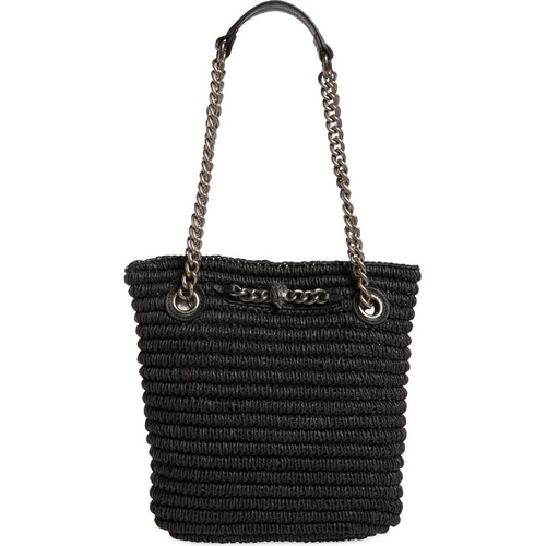  Kurt Geiger London Small Chelsea Raffia Tote_BLACK