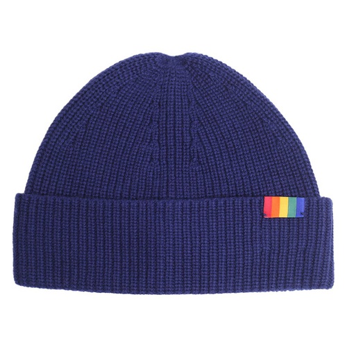  Kurt Geiger London Rainbow Shop Rainbow Patch Beanie_NAVY