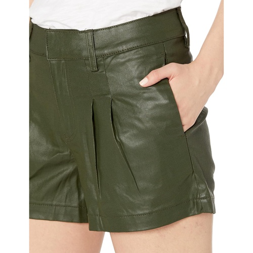  KUT from the Kloth Willa Coated Denim Pleated Shorts in Olive