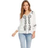 Karen Kane Embroidered Peasant Top