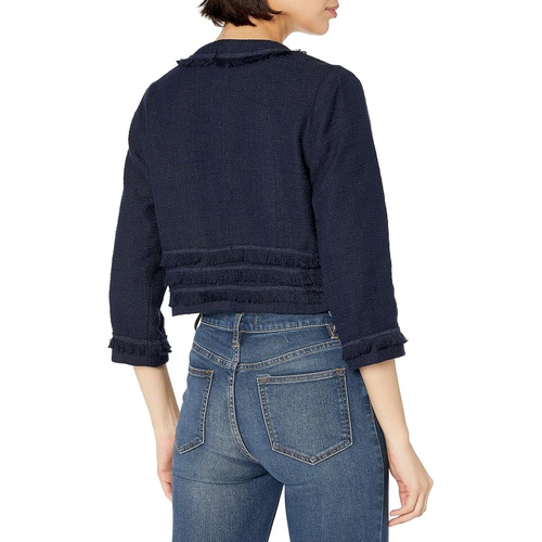  Karl Lagerfeld Paris Womens Tweed Open Front Jacket