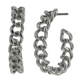 Karl Lagerfeld Paris Chain Hoop Earrings