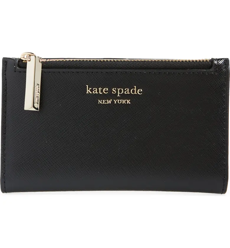 케이트스페이드 kate spade new york small spencer slim leather bifold wallet_BLACK