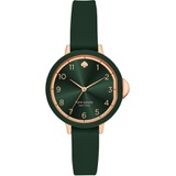 kate spade new york park row silicone strap watch, 34mm_GREEN/ ROSE GOLD