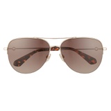 kate spade new york maisie 60mm gradient aviator sunglasses_GOLD/ BROWN gradient