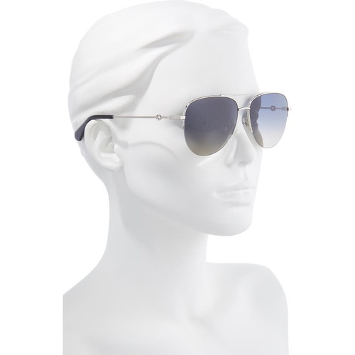 케이트스페이드 kate spade new york maisie 60mm gradient aviator sunglasses_SILVER/ GREY