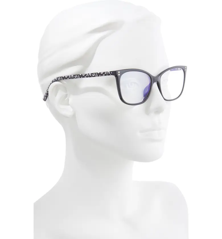 케이트스페이드 kate spade new york aubree 53mm blue light blocking reading glasses_BLACK/ CLEAR - blue BLOCK