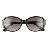 kate spade new york izabella 55mm gradient oval sunglasses_BLACK/ GREY