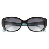 kate spade new york kenzie 53mm oval sunglasses_BLCKGREEN / GREY SHADED