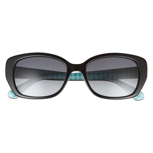 케이트스페이드 kate spade new york kenzie 53mm oval sunglasses_BLCKGREEN / GREY SHADED