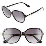 kate spade new york bryleefs 56mm round sunglasses_BLACK