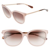 kate spade new york britton 55mm cat eye sunglasses_PINK/ BROWN