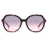 kate spade new york lourdes 57mm gradient polarized square sunglasses_PINK HAVANA/ GREY SHADED