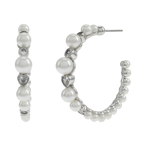 케이트스페이드 Kate Spade New York Pearl Caviar Hoops Earrings
