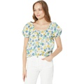 Kate Spade New York Floral Medley Puff Sleeve Top
